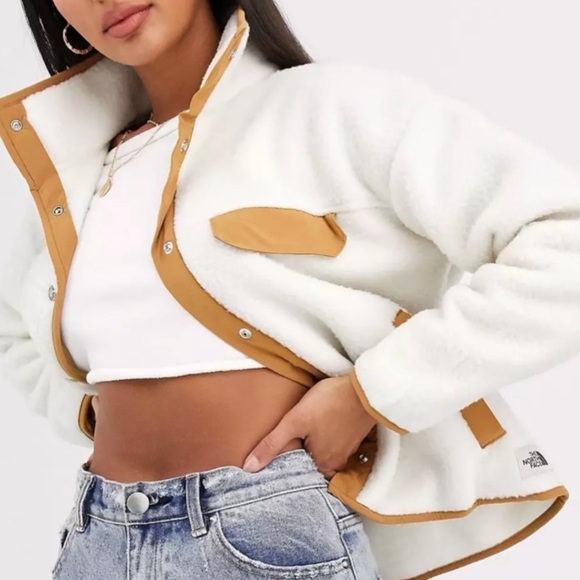 The North Face Cragmont Fleece Jacket Size Medium in Vintage White Kelp Tan - Picture 14 of 15